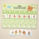 Ochtendroutine voor kinderen: A4-bord met pictogramkaartjes en losse avondkaartjes