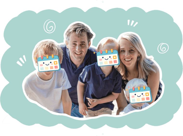 Ingrid en Thijs met hun drie kinderen